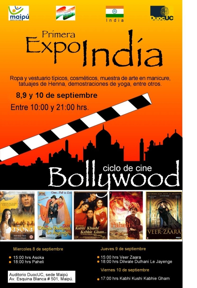 COMUNIDAD DE CHILE: Expo Hindu..!!!!(por si las moscas)..! MAIPÚ Afiche_bollywood